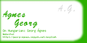 agnes georg business card
